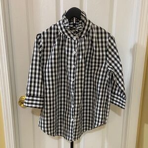 Classic Black and White Checkered Woman’s top